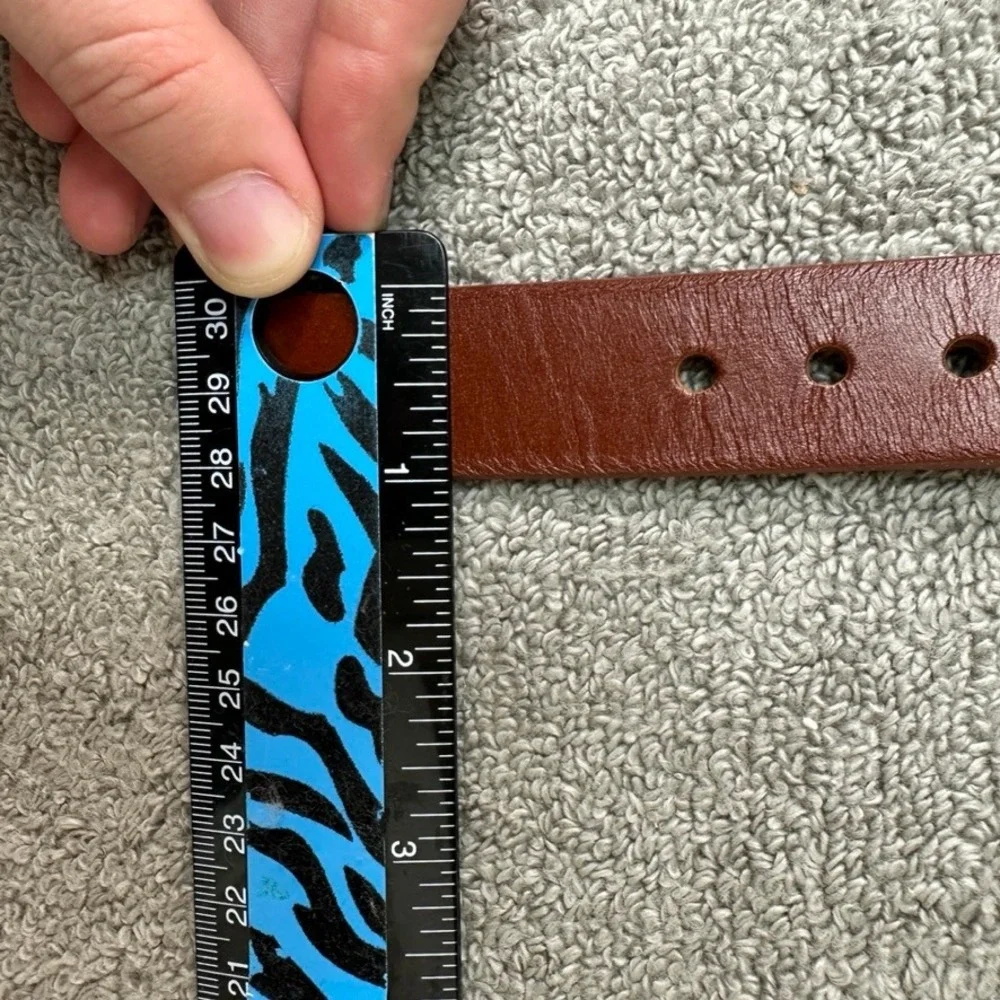 Leather Man Limited Mens Anchor Nautical Surcingle Belt Brown Leather Navy 42